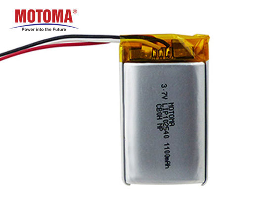 Υψηλής ενέργειας μπαταρία 1100mah 3.7V 10*25*40mm ιχνηλατών ΠΣΤ πυκνότητας