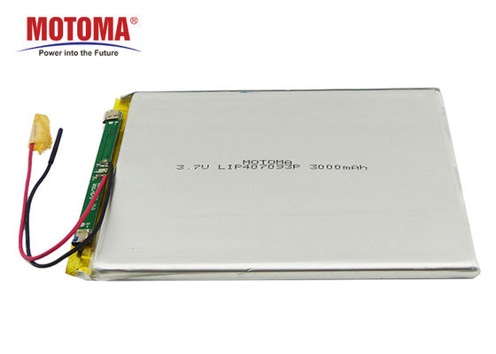 Βαθιά μπαταρία επανακαταλογηστέο 3.7V 3000mAh Lipo λίθιου κύκλων MOTOMA