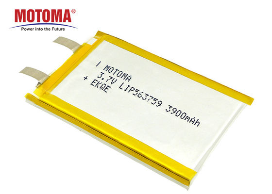 Προσαρμοσμένο υψηλό πακέτο LIP563759-3.7V3900mAh μπαταριών Lipo συνέπειας με τα πιστοποιητικά
